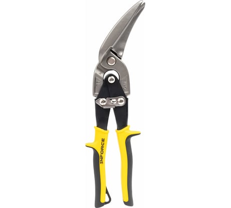 Ножницы по металлу Inforce 270мм, прямой и левый проходной рез, сталь СrMo, двухкомпонентные рукоятки 06-18-55