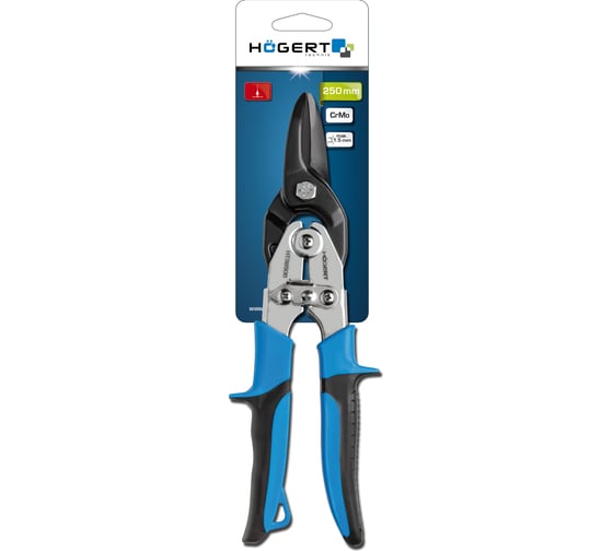 Ножницы для стали HOEGERT TECHNIK 250 мм, прямые HT3B500