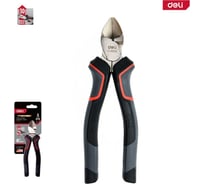 Профессиональные диагональные бокорезы DELI 160мм DL0204 (Cr-V, эксцентриковый шарнир, антикоррозийное покрытие, трехкомпонентная прорезиненная рукоять) 183301