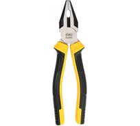 Комбинированные плоскогубцы DELI 200мм DL0003 двухкомпонентная прорезиненная рукоять 179427