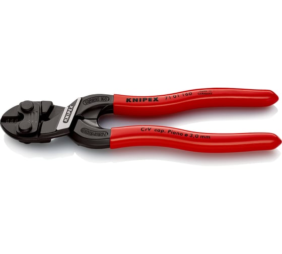 Болторез Knipex, CoBolt S, компактный, 160 мм, черный, 1К ручки, KN-7101160SB 1