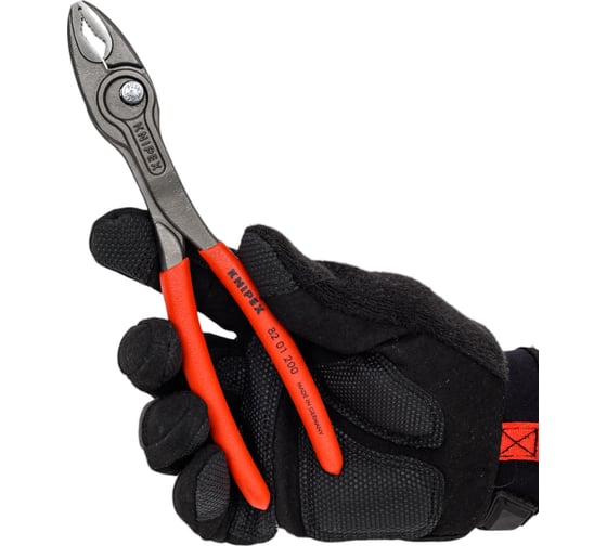 Захватные клещи Knipex TwinGrip, 4 - 22 мм, длина 200 мм, KN-8201200SB