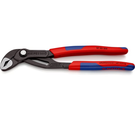 Переставные клещи Knipex Cobra, 50 мм (2"), 250 мм, серые, 2К ручки, KN-8702250SB