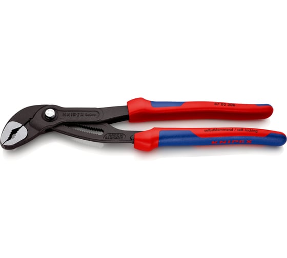 Переставные клещи Knipex COBRA под ключ 60 мм, 300 мм, серые, 2К ручки KN-8702300SB