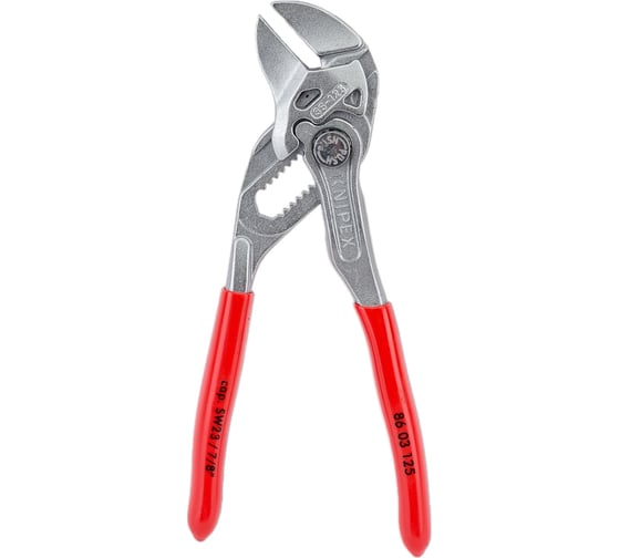 Переставные клещи-ключ Knipex 125 мм, 23 мм (7/8"), хром, 1К ручки, KN-8603125SB