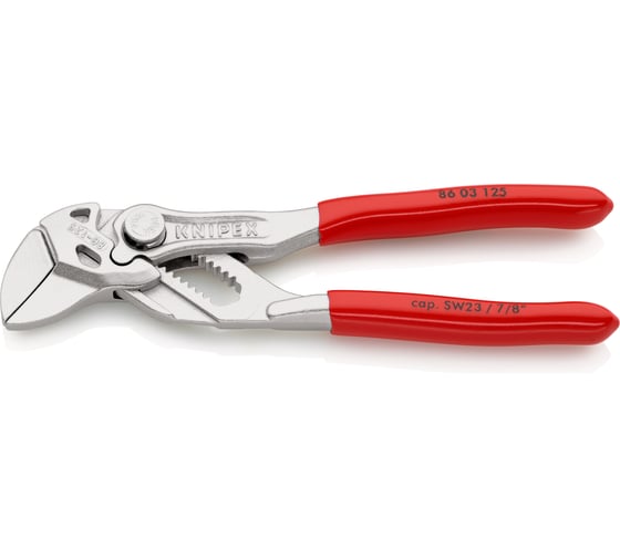 Переставные клещи-ключ Knipex 125 мм, 23 мм (7/8"), хром, 1К ручки, KN-8603125SB 1