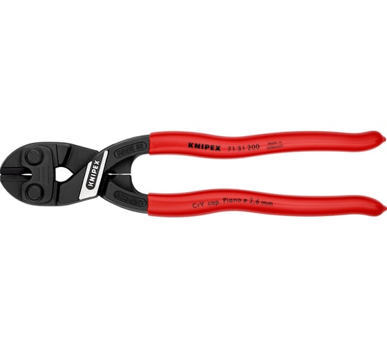 Болторез KNIPEX CoBolt с выемкой на кромках, длина 200 мм, 1К ручки, KN-7131200SB