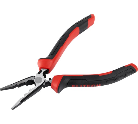 Длинногубцы Elitech 180мм, комбинированные, CrV,56-62HRC 120201 207107
