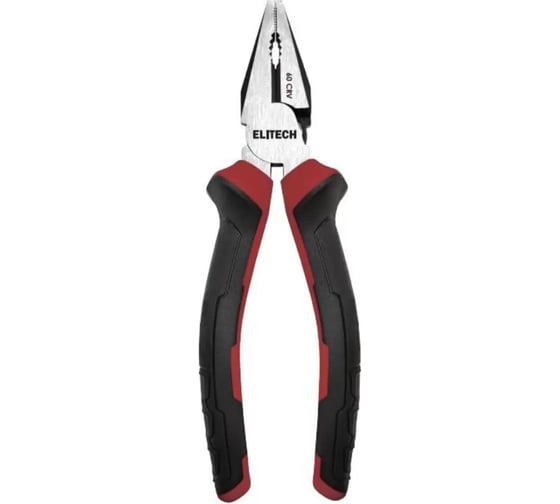 Плоскогубцы Elitech 190мм, комбинированные, CrV,56-62HRC 110202 207105