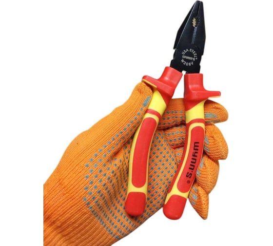 Плоскогубцы комбинированные диэлектрические Tools WYNNS до 1000В W208V 200мм ПО000001241