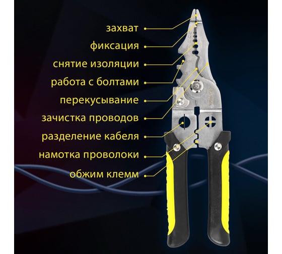 Плоскогубцы многофункциональные Грандмастер 17 в 1, 210 мм нержавеющая сталь AISI420 , PL-210 671263