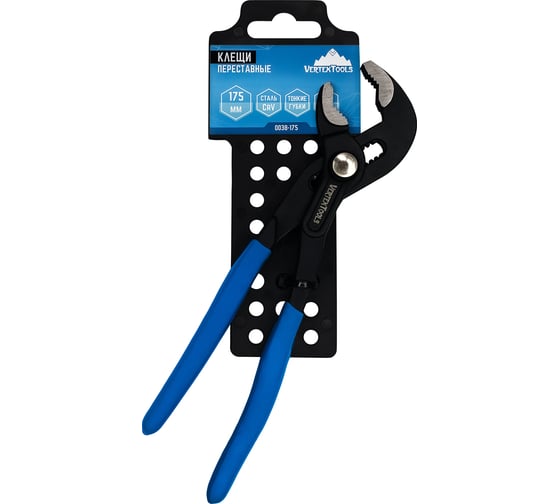 Переставные клещи vertextools 175 мм 0038-175