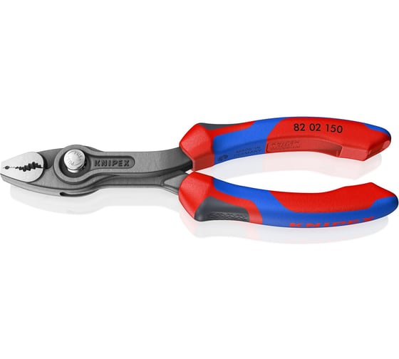 Клещи с фронтальным и боковым захватами Knipex TwinGrip, зев 3-16 мм, длина 150 мм, 3К ручки, SB KN-8202150SB