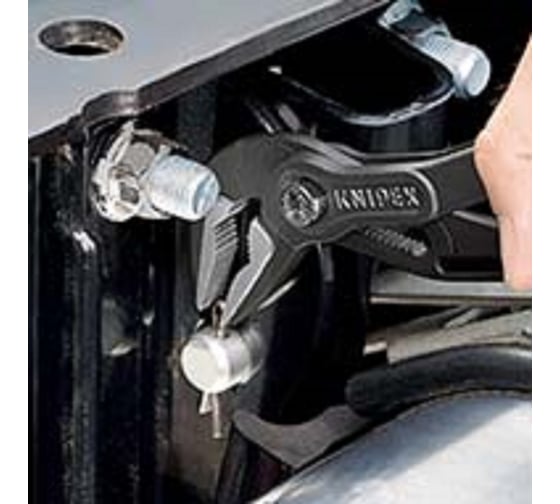 Клещи переставные Knipex COBRA ES, тонкие, зев 32 мм, длина 180 мм, фосфатированные, обливные ручки, SB KN-8751180SB