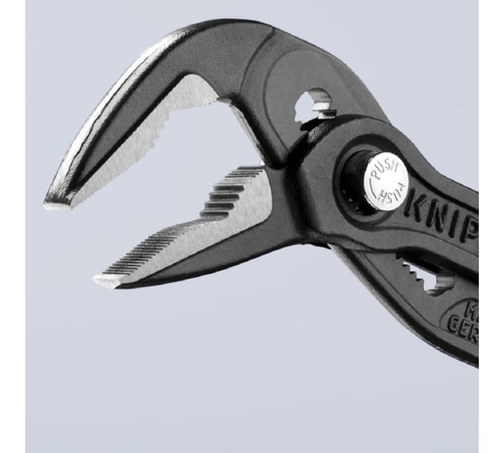Клещи переставные Knipex COBRA ES, тонкие, зев 32 мм, длина 180 мм, фосфатированные, обливные ручки, SB KN-8751180SB