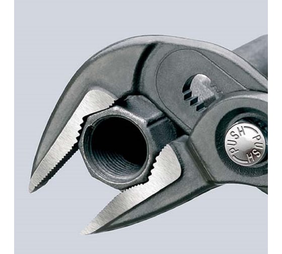 Клещи переставные Knipex COBRA ES, тонкие, зев 32 мм, длина 180 мм, фосфатированные, обливные ручки KN-8751180