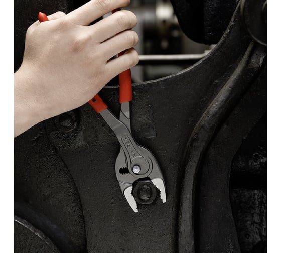 Клещи с фронтальным и боковым захватами Knipex TwinGrip зев 3-16 мм, длина 150 мм, обливные ручки, SB KN-8201150SB