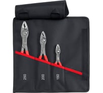 Набор клещей с фронтальным и боковым захватами Knipex TwinGrip Set, в сумке-скрутке, 3 предмета, KN-8201150 / 200 / 250 KN-001961V01