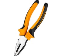 Плоскогубцы комбинированные DINGQI 200мм / никелированные, двухкомпонентные рукоятки с боковым кусом BA1008 BA01008