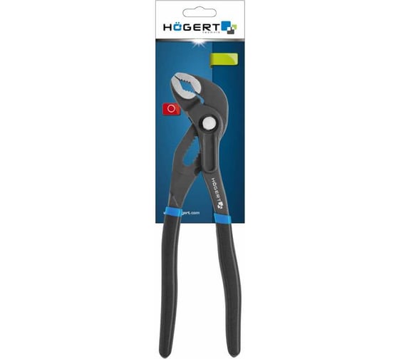 Переставные клещи HOEGERT TECHNIK с кнопочным фиксатором 250 мм HT1P375