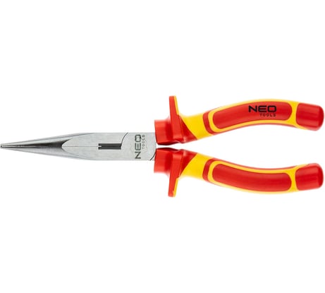 Плоскогубцы NEO Tools удлиненные, прямые, 200 мм, 1000V, CrV, полированные 01-225