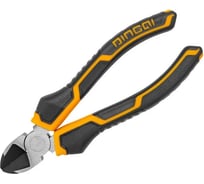 Бокорезы-кусачки высокоточные DINGQI 150 мм, никелированные, двухкомпонентные прорезиненные рукоятки BB02206