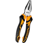 Плоскогубцы комбинированные DINGQI 150мм, никелированные, двухкомпонентные рукоятки с боковым кусом D21106