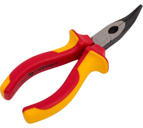 Изолированные удлиненные пассатижи HOEGERT TECHNIK с полукруглыми изогнутыми губками 160 мм HT1P919