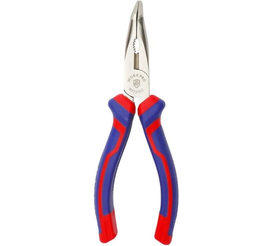 Длинногубцы изогнутые WORKPRO 160 мм Ni-Fe WP231042 1