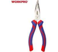 Длинногубцы изогнутые WORKPRO 200 мм Ni-Fe WP231043