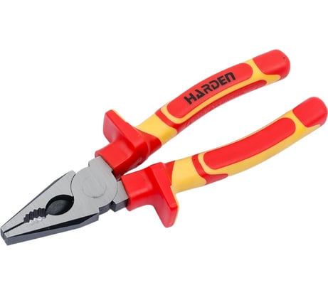 Профессиональные пассатижи Harden с диэлектрическими рукоятками, до 1000 В, 200 мм, CRV 800138