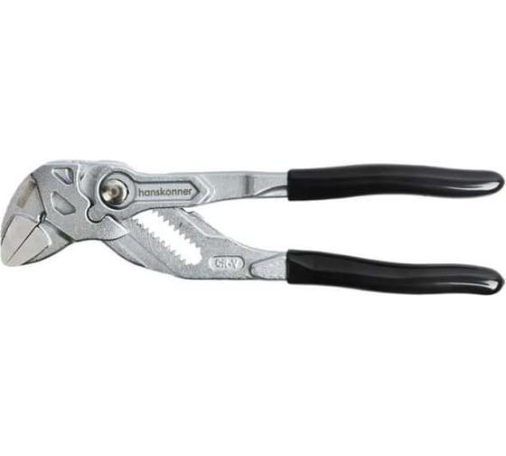 Клещи-переставные Hanskonner 175мм, кнопочный шарнир, без засечек на губках HK1020-09-A175 1