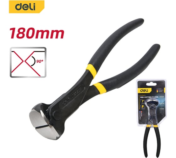 Кусачки торцовые DELI 180мм DL20407 обливная противоскользящая рукоять 209042 1