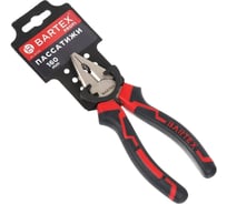 Пассатижи BARTEX Профи 160 мм, прямые, двухкомпонентные, углеродистая сталь, 11021 161728