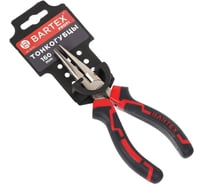 Тонкогубцы BARTEX Профи 160 мм, прямые, углеродистая сталь, 11028 161731