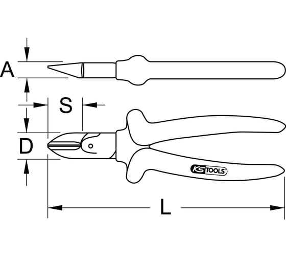 Диагональные бокорезы KS Tools 125 мм ERGOTORQUE 115.1011