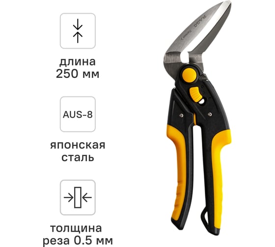 Ножницы многофункциональные по металлу и пластику прямого реза RAGE 250 мм Furious 850009