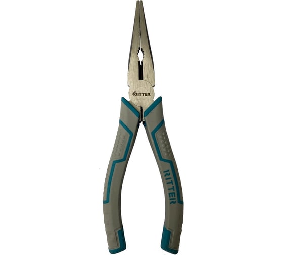 Длинногубцы RITTER Profi 160 мм, прямые, двухкомпонентная рукоятка HT320216