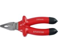 Плоскогубцы комбинированные диэлектрические STEKKER 180мм, PLE1-180-S 50502