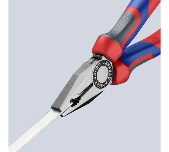 Плоскогубцы комбинированные, Knipex 180 мм, фосфатированные, 3-комп ручки KN-0302180