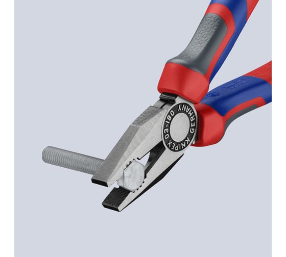 Плоскогубцы комбинированные, Knipex 180 мм, фосфатированные, 3-комп ручки KN-0302180