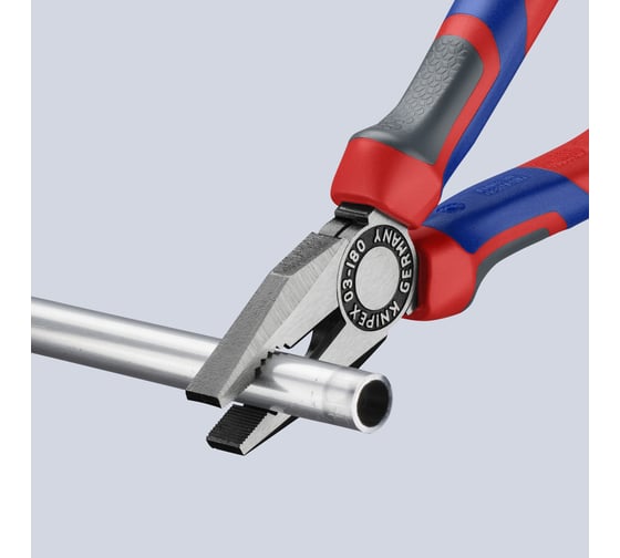 Плоскогубцы комбинированные, Knipex 180 мм, фосфатированные, 3-комп ручки KN-0302180