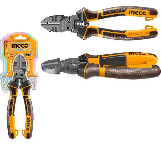 Бокорезы многофункциональные INGCO 6 в 1, 200 мм (6/36) INDUSTRIAL,, шт HMFDCP28200