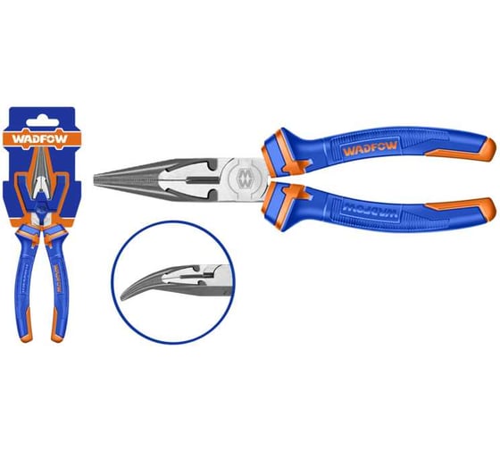 Длинногубцы изогнутые WADFOW 200 мм 6/36 WPL4C08