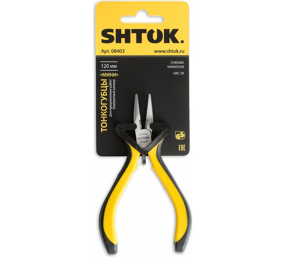 Мини тонкогубцы SHTOK 120 мм 08403