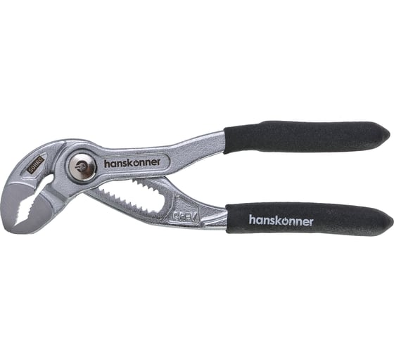 Клещи переставные Hanskonner 125мм,CrV,кнопочный шарнир, раскр. губ. 25мм(>62%), HK1020-06-A125