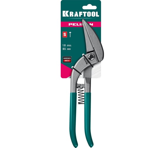 Ножницы по металлу KRAFTOOL Pelican цельнокованные, длинный прямой сквозной рез, 300 мм 23008-30_z02