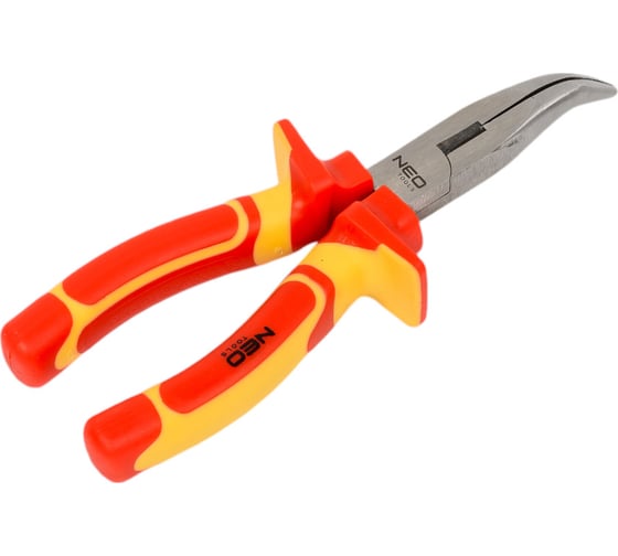 Изогнутые плоскогубцы NEO Tools 180 мм, 1000V , CrV, полированные 01-228
