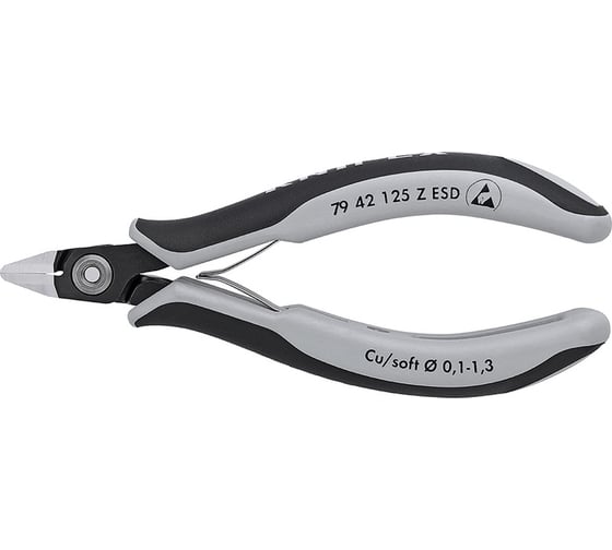 Прецизионные боковые кусачки для электроники Knipex KN-7942125ZESD 1