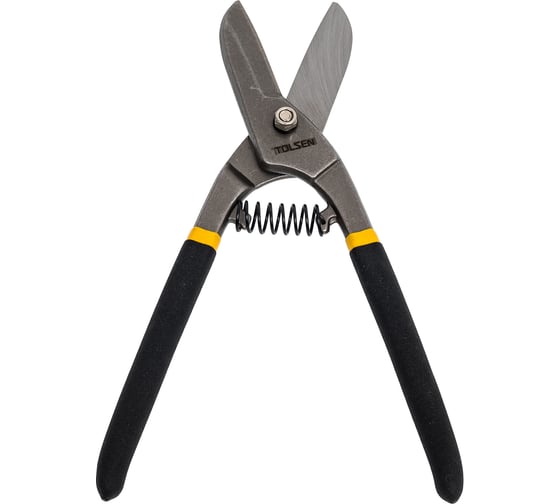 Ножницы по металлу TOLSEN прямые, с чёрной рукояткой 250 мм 30030